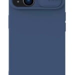 NILLKIN θήκη CamShield Silky Silicone για iPhone 15, μπλε - 6902048266445