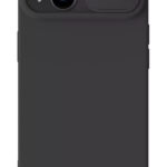 NILLKIN θήκη CamShield Silky Silicone για iPhone 15 Plus, μαύρη - 6902048266469