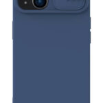 NILLKIN θήκη CamShield Silky Silicone για iPhone 15 Plus, μπλε - 6902048266476