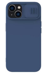 NILLKIN θήκη CamShield Silky Silicone για iPhone 15 Plus, μπλε - 6902048266476