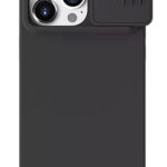 NILLKIN θήκη CamShield Silky Silicone για iPhone 15 Pro, μαύρη - 6902048266490
