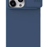 NILLKIN θήκη CamShield Silky Silicone για iPhone 15 Pro Max, μπλε - 6902048266582