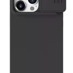 NILLKIN θήκη CamShield Silky Magnetic Silicone, iPhone 15 Pro Max, μαύρη - 6902048269682