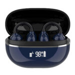 LDNIO earphones με θήκη φόρτισης T09, OWS, Φ10mm, 35/400mAh, μπλε - 6933138602805