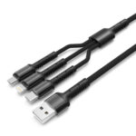 LDNIO καλώδιο USB σε USB-C/Lightning/Micro USB LC93, 3.4A, 1.2m, γκρι - 6933138640937