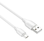 LDNIO καλώδιο Micro USB σε USB LS371, 2.1A, 1m, λευκό - 6933138643716