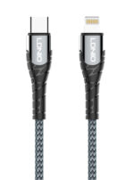 LDNIO καλώδιο Lightning σε USB-C LC112, 30W PD, 2m, γκρι - 6933138690857