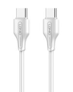 LDNIO καλώδιο USB-C σε USB-C LC121C, 65W PD, 1m, λευκό - 6933138691342