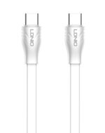 LDNIO καλώδιο USB-C σε USB-C LC131C, 65W PD, 1m, λευκό - 6933138691373