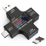 Συσκευή ελέγχου λειτουργίας θύρας USB, Micro USB & USB-C, 3.6-32V, LCD - 6954118407517