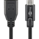 GOOBAY καλώδιο USB σε USB-C 73141, 15W, 5Gbps, 3m, μαύρο - 4040849731419