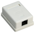 GOOBAY επιτοίχια πρίζα δικτύου 77632, 1 θύρα RJ45, CAT 6 UTP, λευκή - 4040849776328