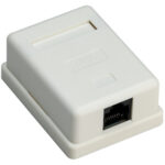 GOOBAY επιτοίχια πρίζα δικτύου 77632, 1 θύρα RJ45, CAT 6 UTP, λευκή - 4040849776328