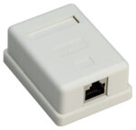 GOOBAY επιτοίχια πρίζα δικτύου 77634, 1 θύρα RJ45, CAT 6 STP, λευκή - 4040849776342