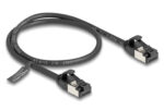 DELOCK καλώδιο δικτύου 80182, CAT 8.1 U/FTP, 40Gbps, εύκαμπτο, 0.50m, μαύρο - 4043619801824