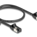 DELOCK καλώδιο δικτύου 80182, CAT 8.1 U/FTP, 40Gbps, εύκαμπτο, 0.50m, μαύρο - 4043619801824