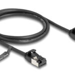 DELOCK καλώδιο δικτύου 80183, CAT 8.1 U/FTP, 40Gbps, εύκαμπτο, 1m, μαύρο - 4043619801831