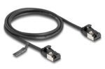 DELOCK καλώδιο δικτύου 80183, CAT 8.1 U/FTP, 40Gbps, εύκαμπτο, 1m, μαύρο - 4043619801831