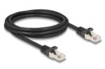 DELOCK καλώδιο RJ50 80188, S/FTP, 26 AWG, 2m, μαύρο - 4043619801886