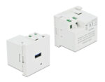 DELOCK module USB θύρα φόρτισης Easy 45 81311, 18W, 45x45mm, λευκό - 4043619813117
