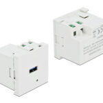DELOCK module USB θύρα φόρτισης Easy 45 81311, 18W, 45x45mm, λευκό - 4043619813117