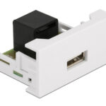 DELOCK module USB σε RJ45 Easy 45 81344, 22.5x45mm, λευκό - 4043619813445