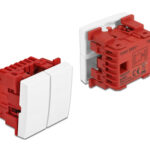 DELOCK module διακόπτης Easy 45 81363, διπλός, 1-pole, 1-way, λευκός - 4043619813636
