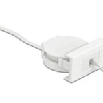 DELOCK module καλώδιο τροφοδοσίας Easy 45 81376, ανασυρόμενο 50cm, λευκό - 4043619813766