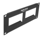 DELOCK patch panel Easy 45 81379, 10", 2U, 90.5x45.2mm x2, μαύρο - 4043619813797