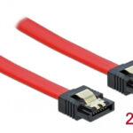 DELOCK καλώδιο SATA 82675, 6 Gb/s, 20cm, κόκκινο - 4043619826759
