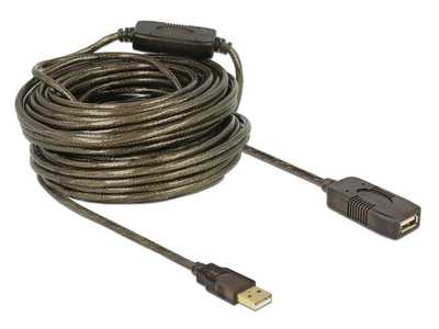 82690 DELOCK καλώδιο USB 2.0 αρσενικό σε θηλυκό 82690, active, 20m, μαύρο - 4043619826902 - Image 1