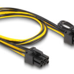 DELOCK καλώδιο PCI Express 6pin σε PCI Express 6+2 pin 83004, 50cm - 4043619830046
