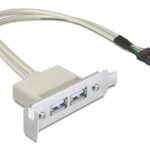 DELOCK κάρτα επέκτασης USB 9 pin σε 2x USB 2.0 83119, low profile - 4043619831197