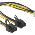 DELOCK καλώδιο PCIe 6pin σε 2x 8pin 83433, 30cm - 4043619834334