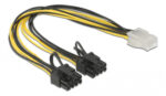 DELOCK καλώδιο PCIe 6pin σε 2x 8pin 83433, 30cm - 4043619834334