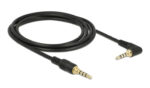 DELOCK καλώδιο 3.5mm 85613, γωνιακό, 24AWG, gold plated, 2m, μαύρο - 4043619856138
