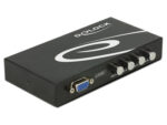 DELOCK VGA switch 87635, 4 σε 1, 1080p, bidirectional, μαύρο - 4043619876358
