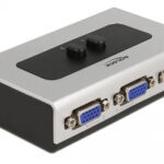DELOCK VGA switch 87758, 2 σε 1, bidirectional, 1080p/60Hz, ασημί - 4043619877584