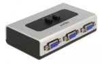 DELOCK VGA switch 87758, 2 σε 1, bidirectional, 1080p/60Hz, ασημί - 4043619877584