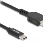 DELOCK καλώδιο τροφοδοσίας laptop 87970, USB-C σε Lenovo 11x4.5mm, 1.5m, μαύρο - 4043619879700