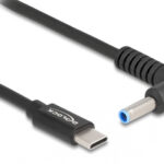DELOCK καλώδιο τροφοδοσίας laptop 87971, USB-C σε HP 4.5x3.0mm, 1.5m, μαύρο - 4043619879717
