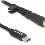 DELOCK καλώδιο τροφοδοσίας laptop 87972, USB-C σε HP 7.4x5.0mm, 1.5m, μαύρο - 4043619879724