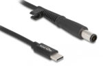 DELOCK καλώδιο τροφοδοσίας laptop 87972, USB-C σε HP 7.4x5.0mm, 1.5m, μαύρο - 4043619879724