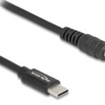DELOCK καλώδιο τροφοδοσίας 87977, USB-C σε 5.5x2.1mm, 1.5m, μαύρο - 4043619879779