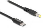 DELOCK καλώδιο τροφοδοσίας 87978, USB-C σε 5.5x2.5mm, 1.5m, μαύρο - 4043619879786