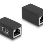 DELOCK σύνδεσμος RJ45 88003, θηλυκό σε θηλυκό, Cat.6, μαύρος - 4043619880034