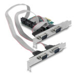 DELOCK κάρτα επέκτασης PCIe σε 4x RS-232 90410, 115.2Kbps - 4043619904105