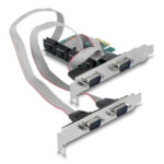 DELOCK κάρτα επέκτασης PCIe σε 4x RS-232 90410, 115.2Kbps - 4043619904105