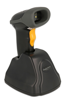 90550 DELOCK barcode scanner 90550, 1D & 2D, ασύρματο, με βάση φόρτισης, μαύρο - 4043619905508 - Image 1