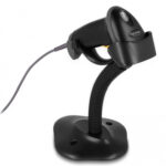 DELOCK USB barcode scanner 1D 90584, με καλώδιο σύνδεσης & βάση, μαύρο - 4043619905843